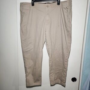 Dixxon D-Flexx Men Khaki Chino Pants 44x25 Tan Stretch Workwear Trousers